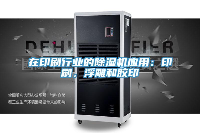 在印刷行業的除濕機應用：印刷，浮雕和膠印