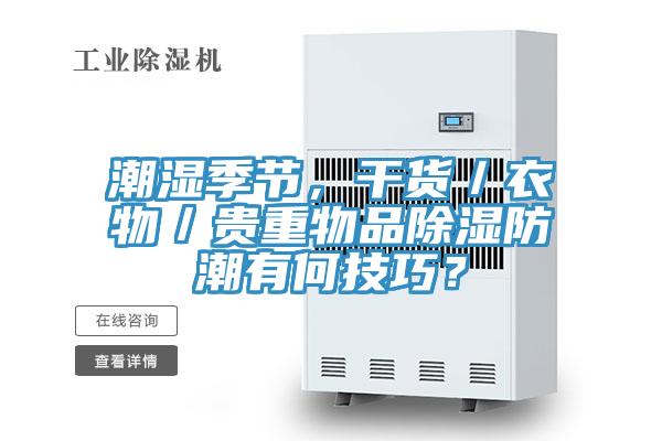 潮濕季節，干貨／衣物／貴重物品除濕防潮有何技巧？