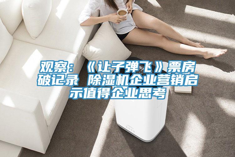 觀察:《讓子彈飛》票房破記錄 除濕機(jī)企業(yè)營銷啟示值得企業(yè)思考