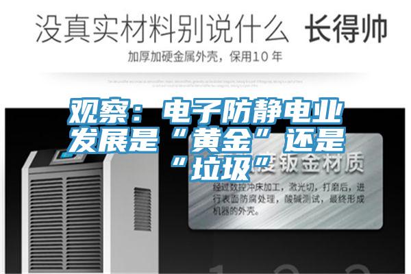 觀察:電子防靜電業(yè)發(fā)展是“黃金”還是“垃圾”