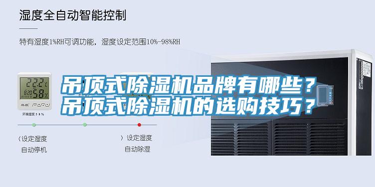 吊頂式除濕機品牌有哪些？吊頂式除濕機的選購技巧？