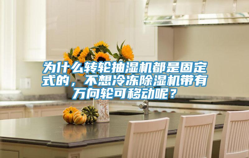 為什么轉(zhuǎn)輪抽濕機都是固定式的，不想冷凍除濕機帶有萬向輪可移動呢？