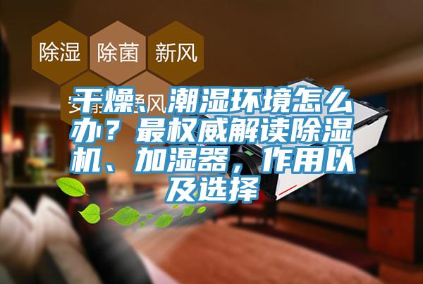 干燥、潮濕環(huán)境怎么辦？最權威解讀除濕機、加濕器，作用以及選擇