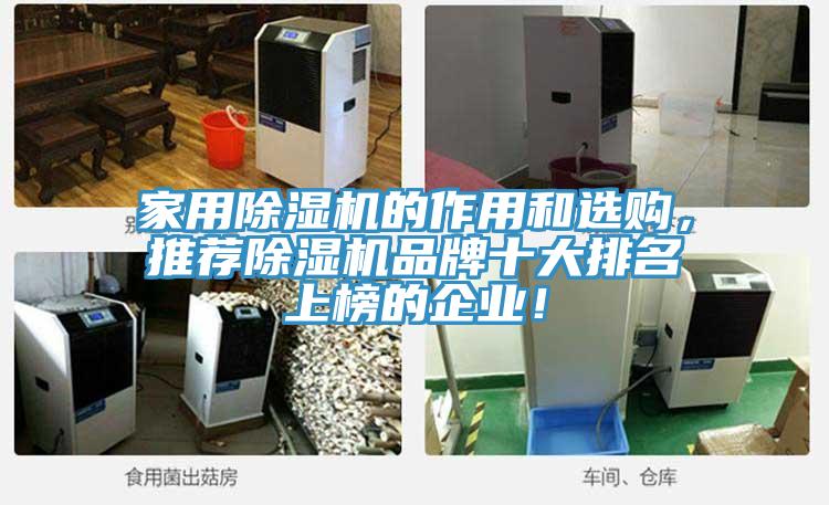 家用除濕機的作用和選購，推薦除濕機品牌十大排名上榜的企業！
