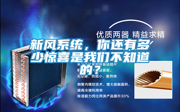新風系統(tǒng),你還有多少驚喜是我們不知道的?